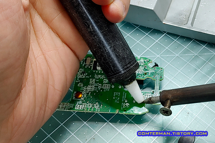 마우스 스위치 교체 인두 납흡입기