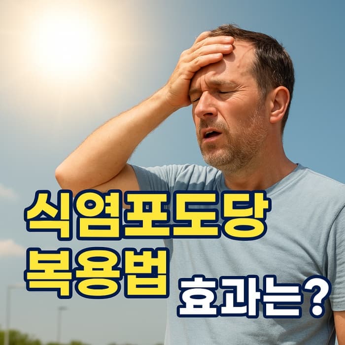 🧂식염포도당 효능·복용법 총정리! 열사병·일사병 대비 여름철 건강관리법