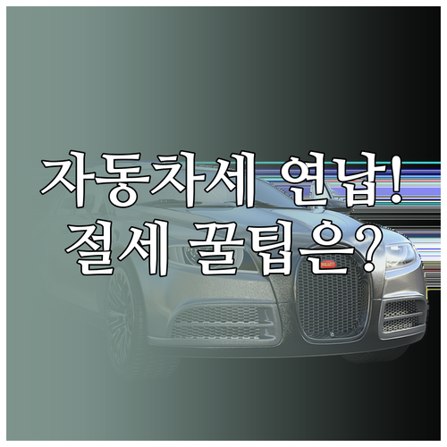 자동차세 연납 신청 기한과 미납 시 ..