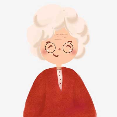 할머니 일러스트