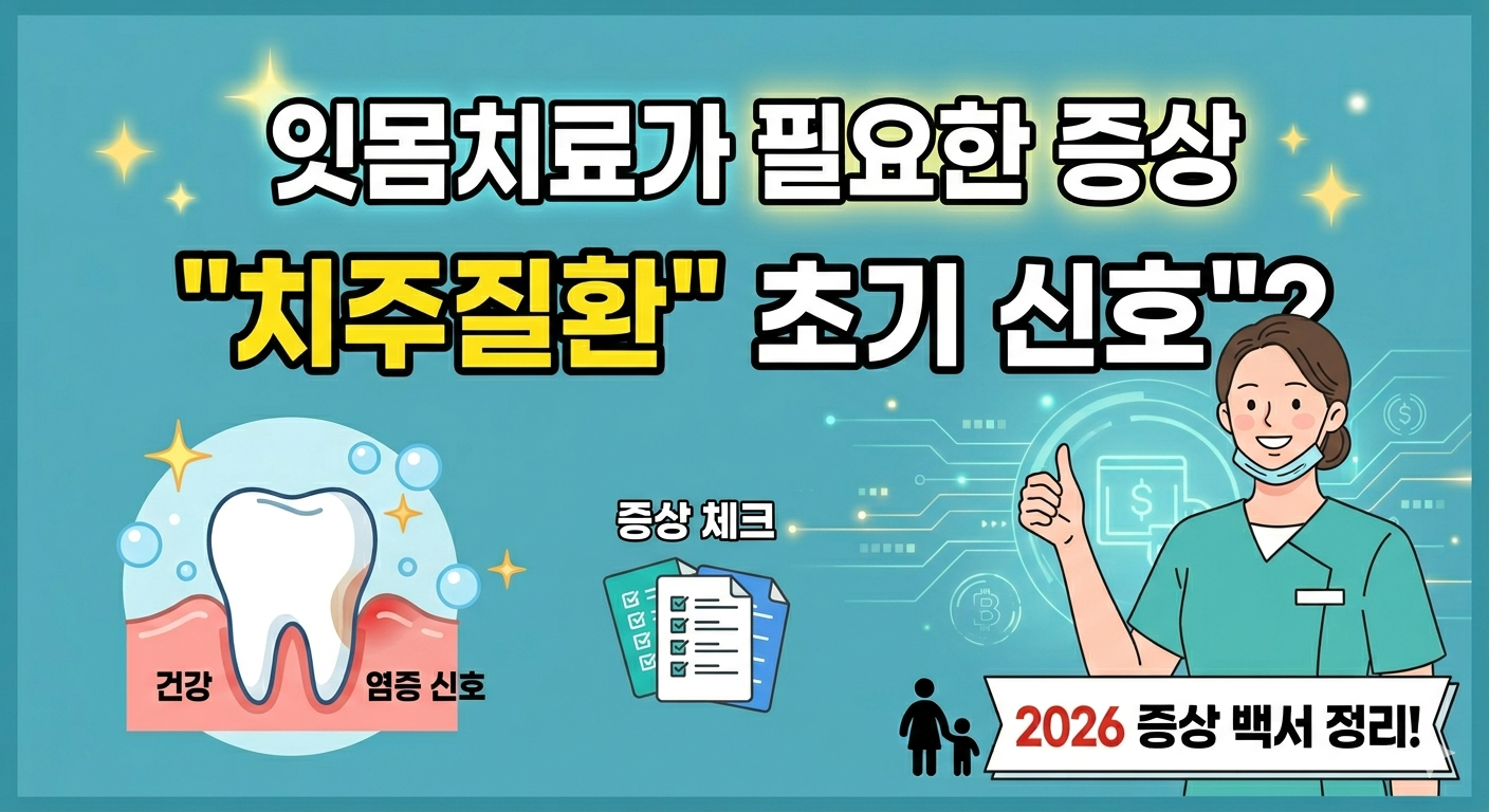 잇몸치료가 필요한 증상과 치주질환 초기 신호