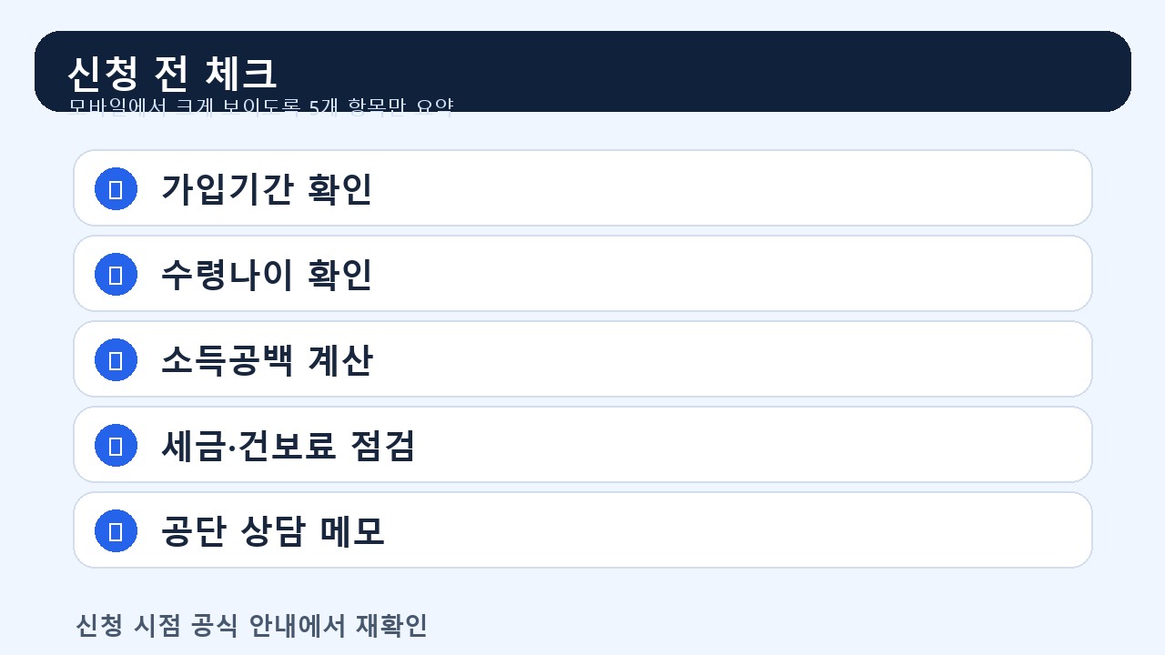 국민연금 예상수령액 조회 후 은퇴 현금흐름 체크리스트 이미지