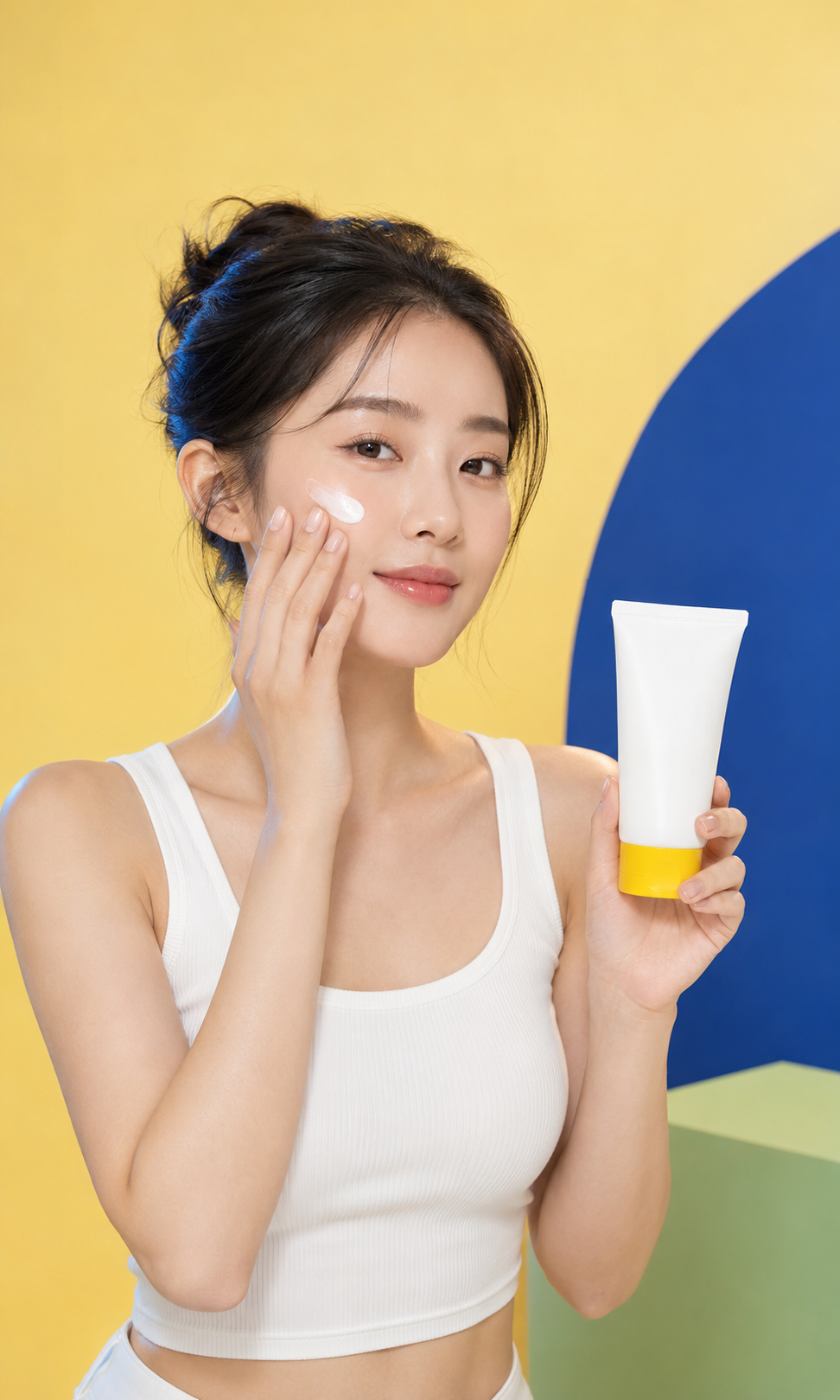 크리에이터가 제품을 사용하는 캠페인 장면