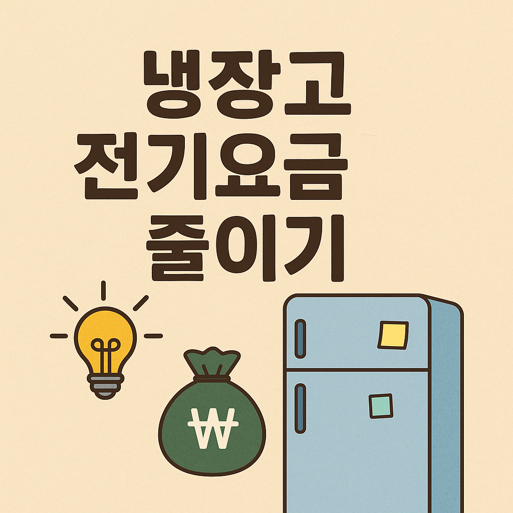냉장고 전기요금 줄이기 관련 이미지