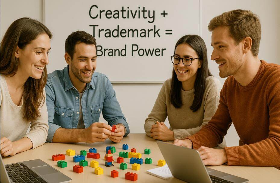 의성과 상표 전략의 결합을 논의하는 젊은 창업자들.