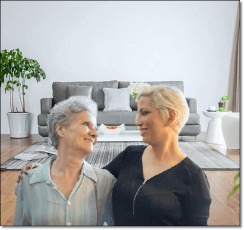 건강하게 나이든 모녀