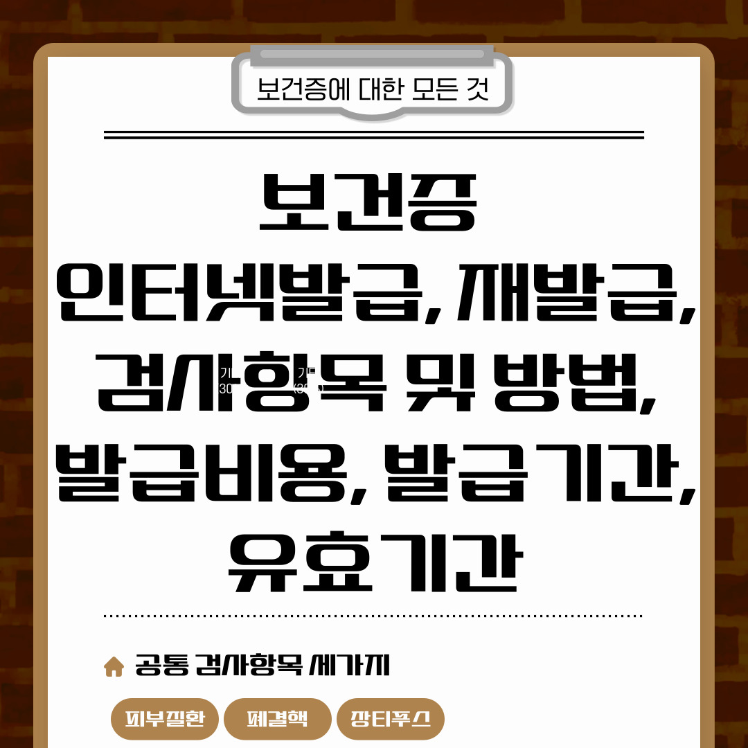 보건증 인터넷발급, 재발급