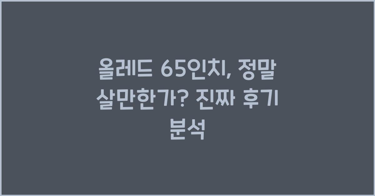 올레드 65인치