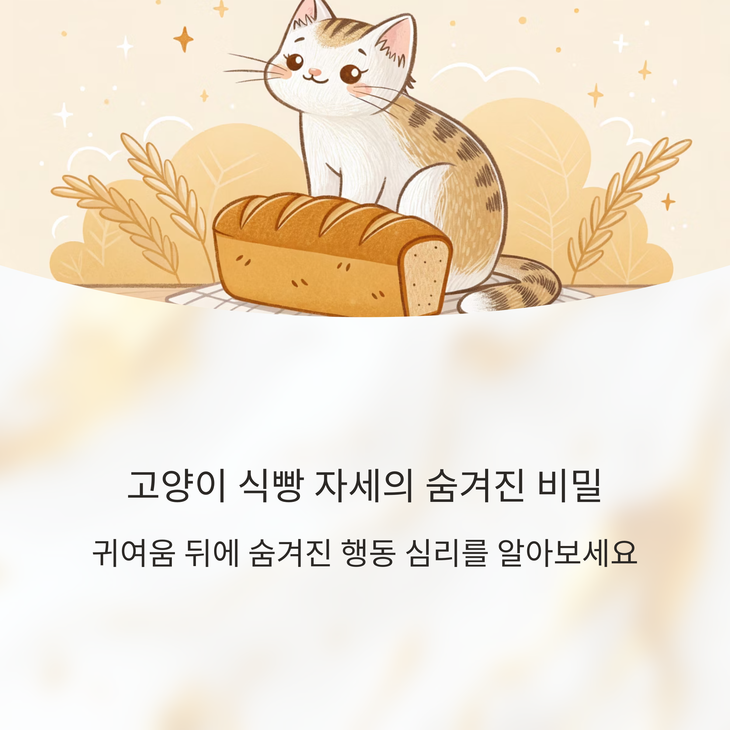 고양이 식빵 자세의 숨겨진 비밀