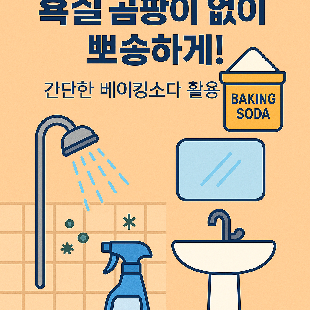 욕실 곰팡이 없이 뽀송하게! 간단한 베이킹소다 활용법