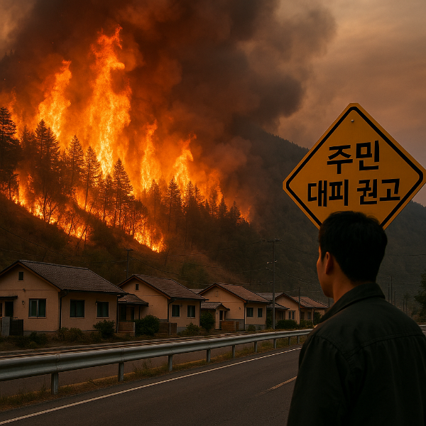 강원 인제 산불 발생, 주민 대피 권고!