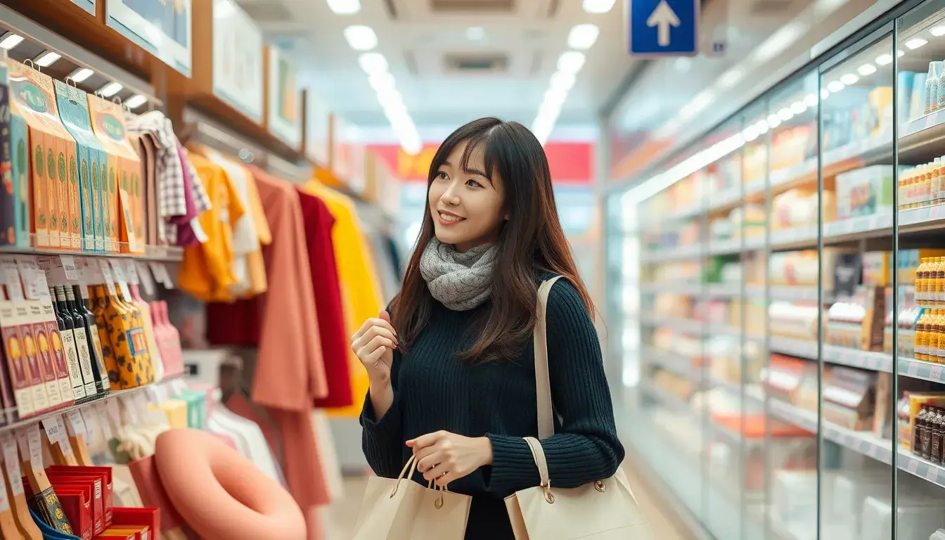 쇼핑하는 젊은 여성 (AI 이미지)