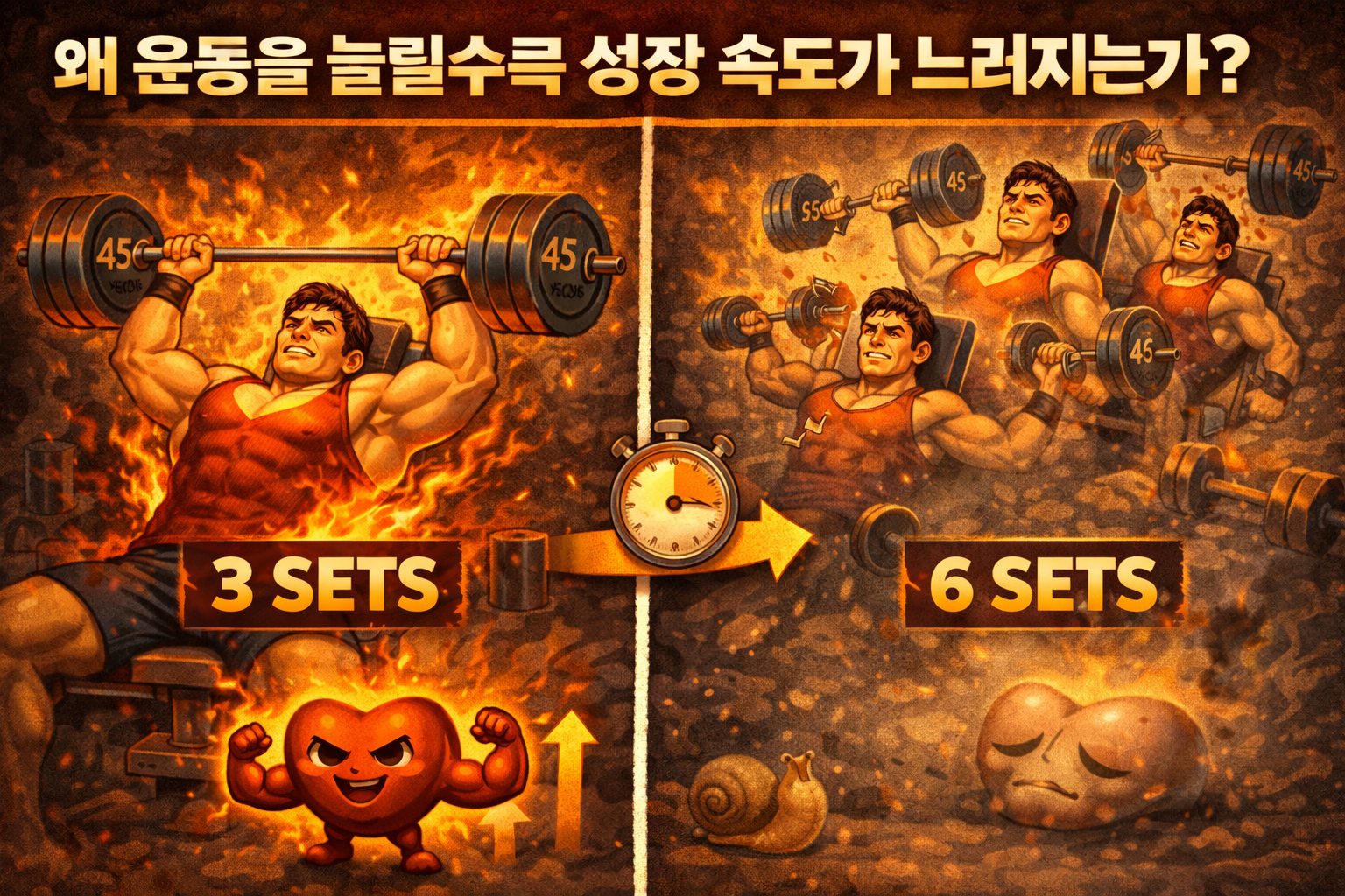 문제 제기:
왜 운동을 늘릴수록 성장 속도가 느려지는가