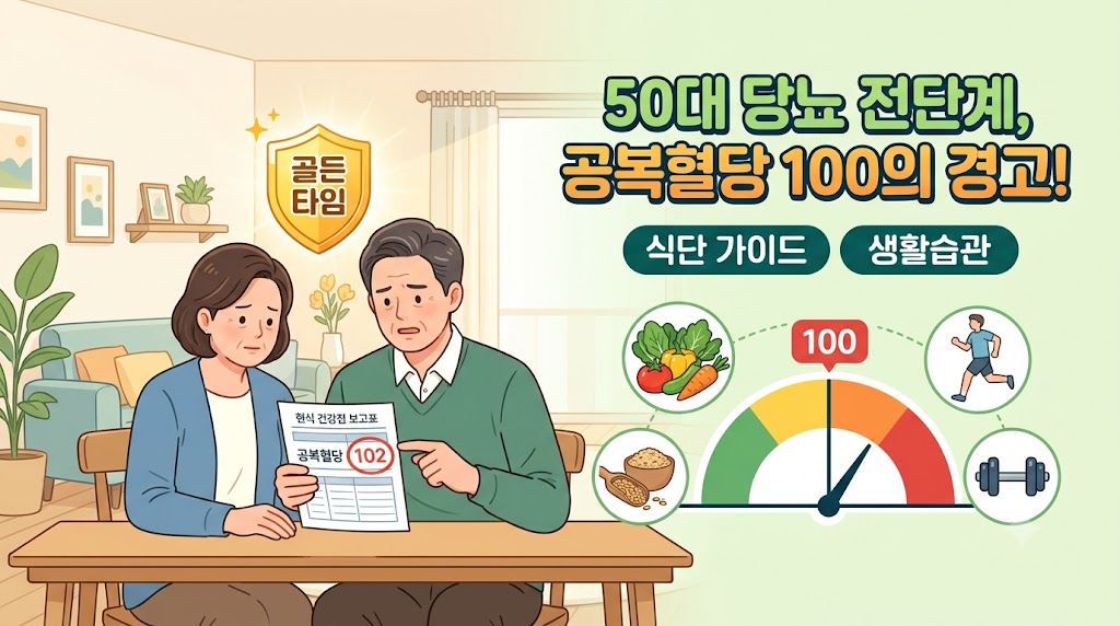 건강검진 결과를 확인한 50대 중년 부부