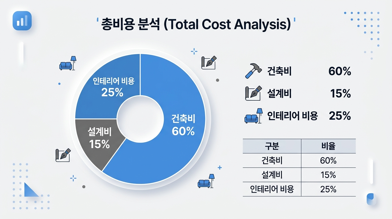 전원주택 건설 총비용구조 분석