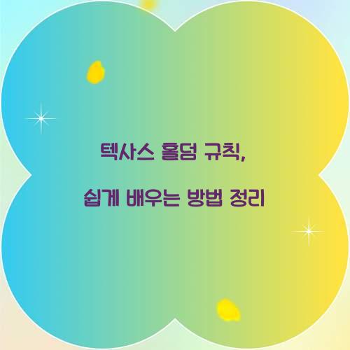 텍사스 홀덤 규칙