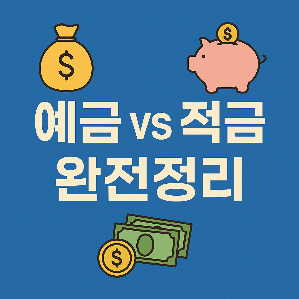 예금과 적금 차이 완벽정리｜금융 기초로 알아보는 돈 모으는 법