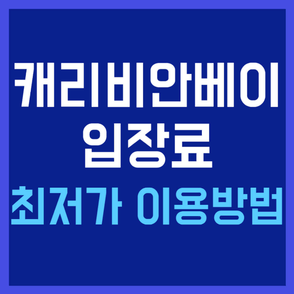 캐리비안베이 입장료 할인 사진 1