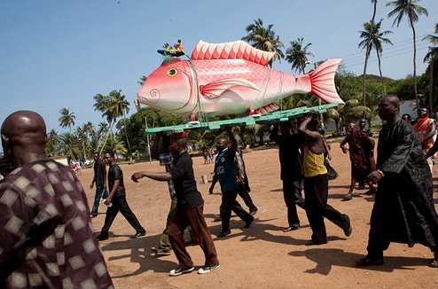 가나 전통 장례 문화 사진