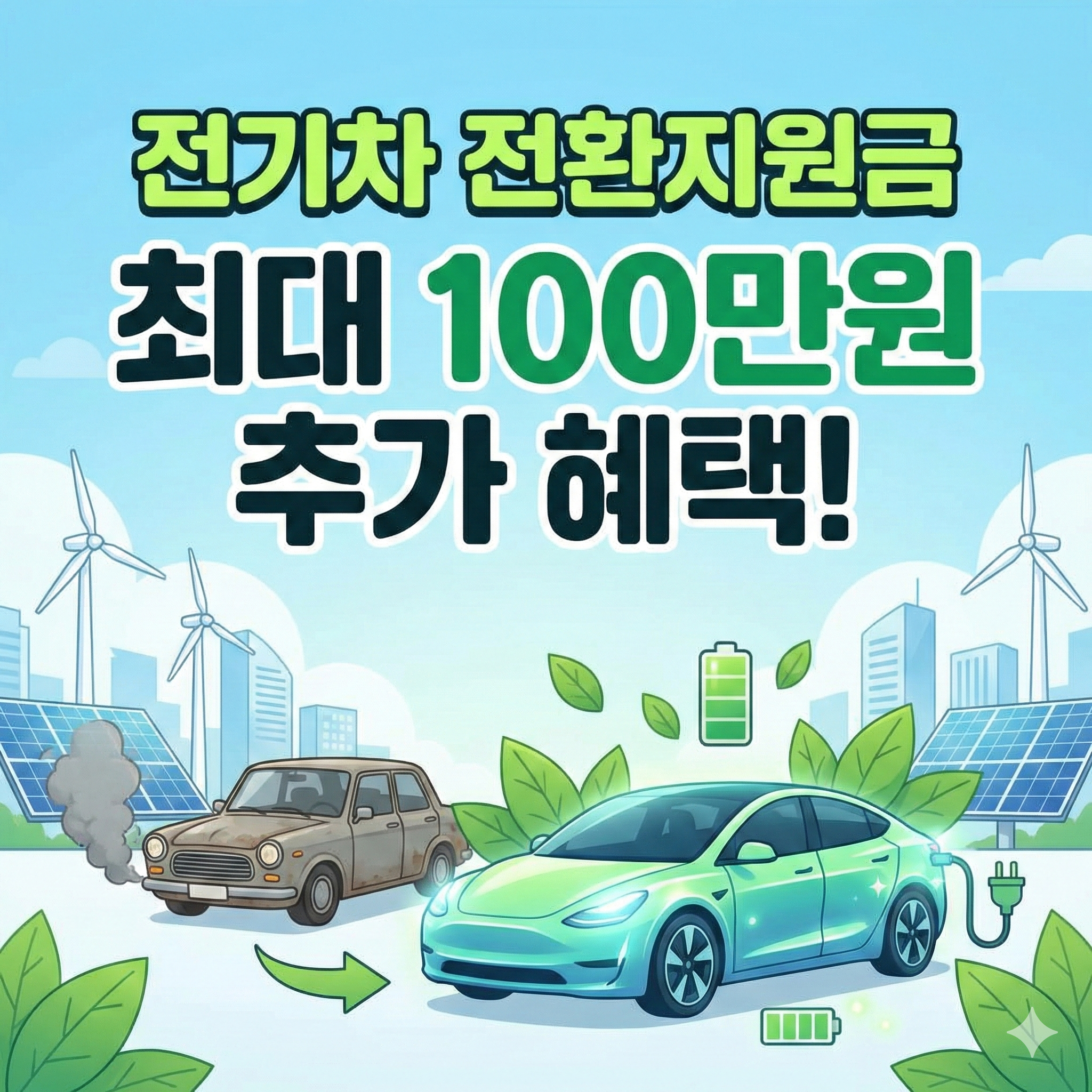 전기차 전환지원금 신청방법 및 혜택 완벽 가이드 (100만원 추가 혜택)