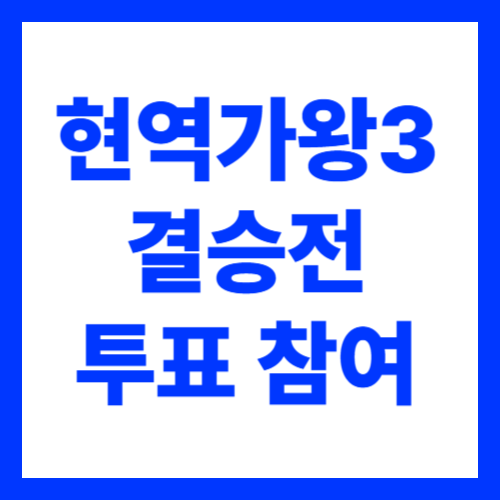 현역가왕3 결승전 투표 참여 방법 주의사항 총정리
