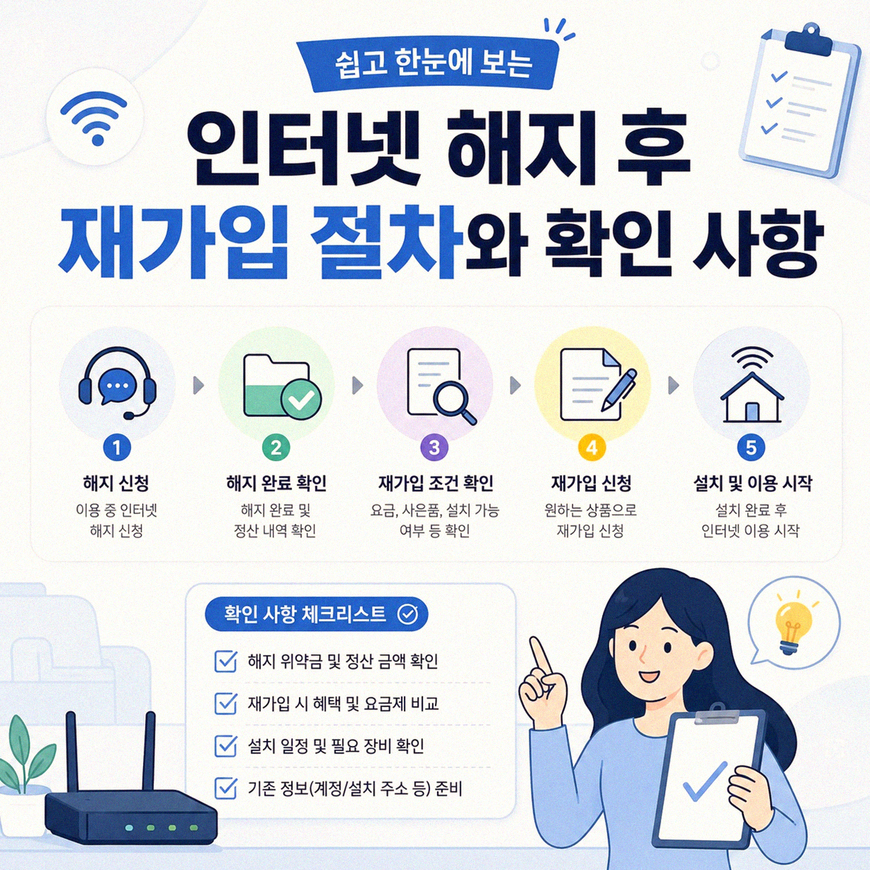 인터넷 해지 후 재가입, 어떤 점을 확인해야 할까