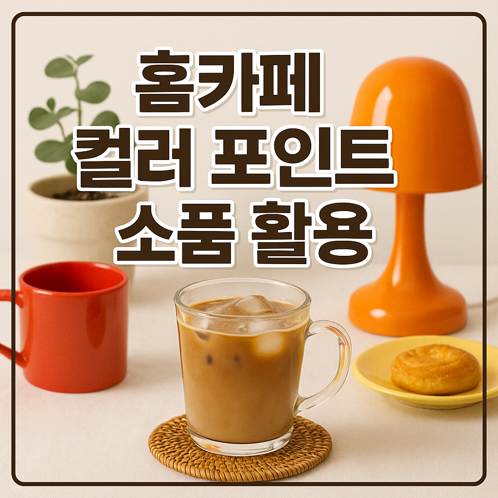 홈카페 컬러 포인트 소품 활용