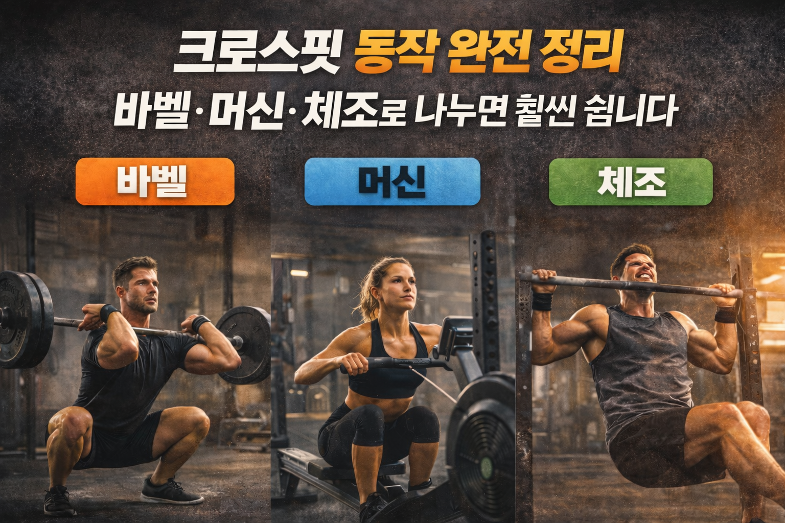 크로스핏 동작 완전 정리(바벨, 머신, 체조)
