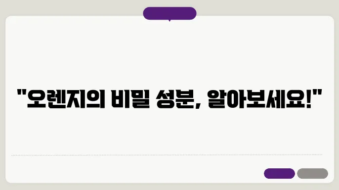 오렌지 성분