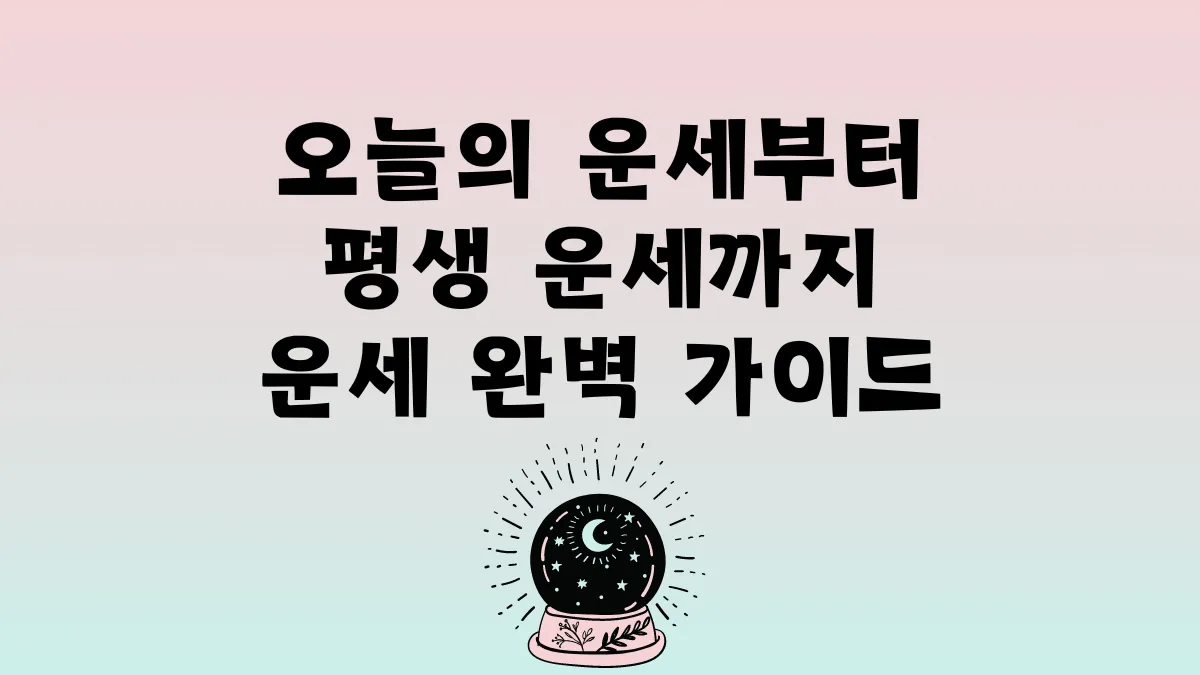 오늘의 운세부터 평생 운세까지: 애정, 궁합, 띠별 운세 완벽 가이드 썸네일