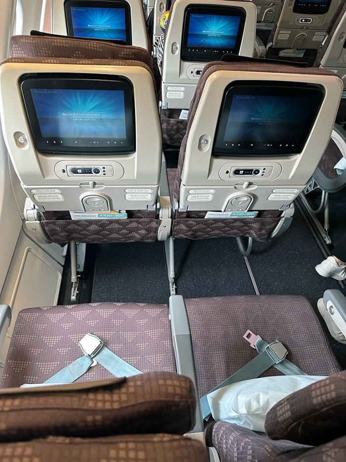 대한항공 일반석 이코노미석 인천 삿포로행 KE765편 A330-300 좌석 및 기내식, 특별기내식 K-채식 한국식 비건 메뉴