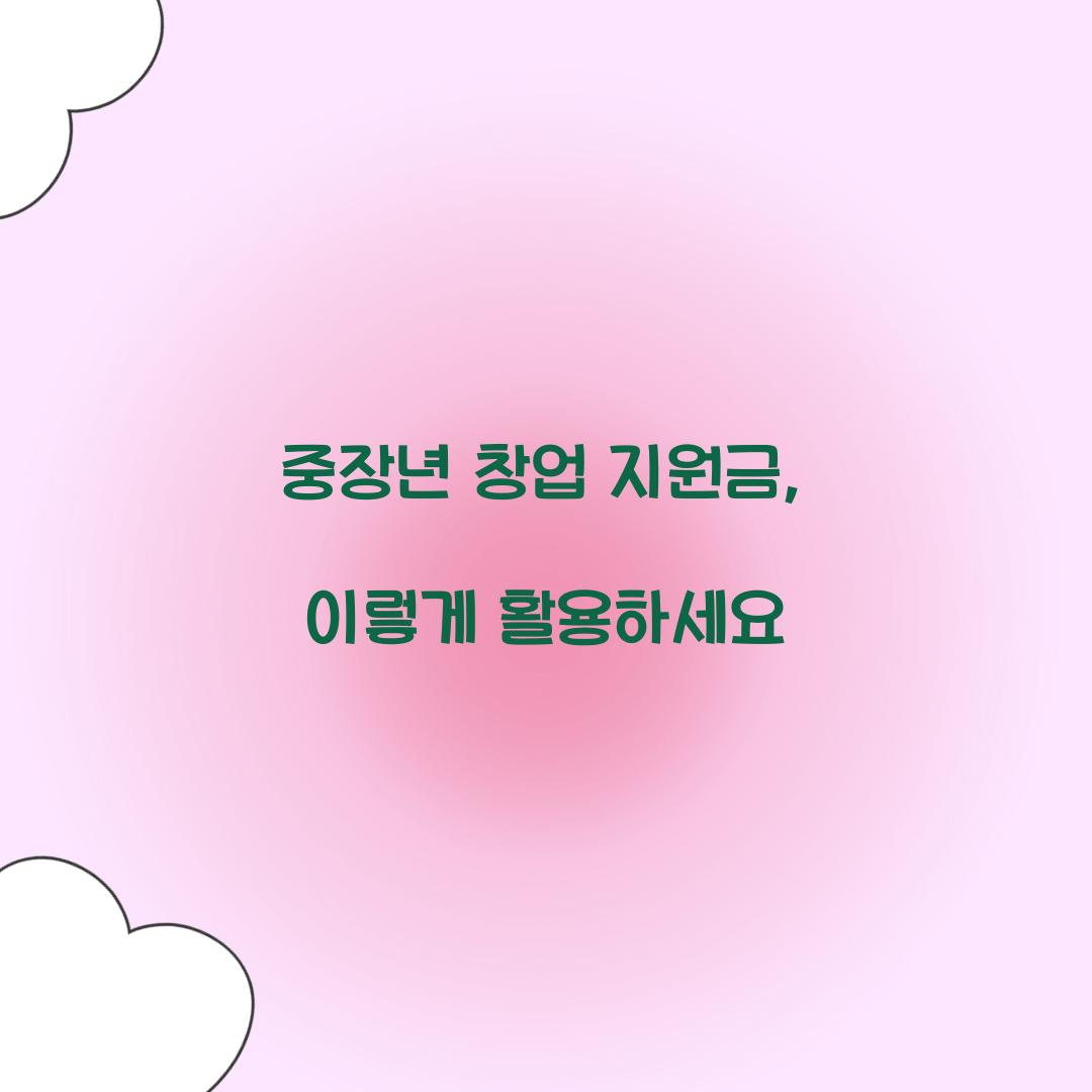 중장년 창업 지원금