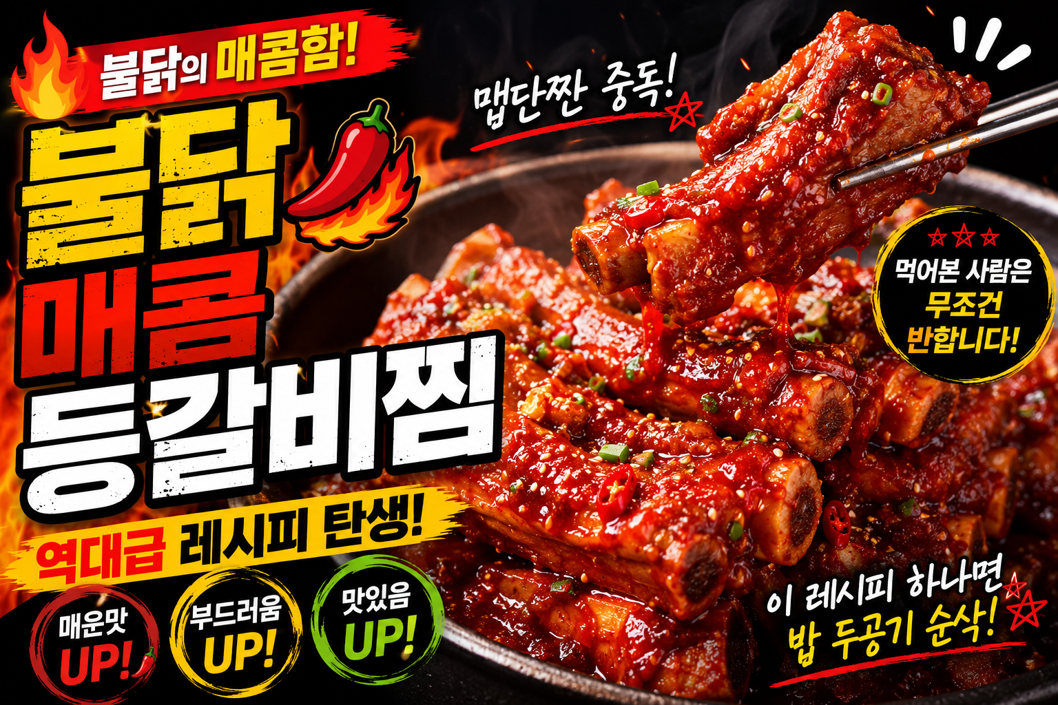 불닭 매콤등갈비찜 레시피! 역대급 레시피 탄생했어요