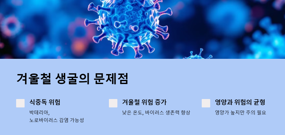 겨울철 생굴의 문제점