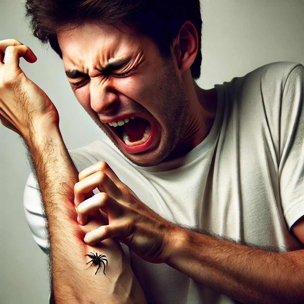 피부가려워스트레스받는남자