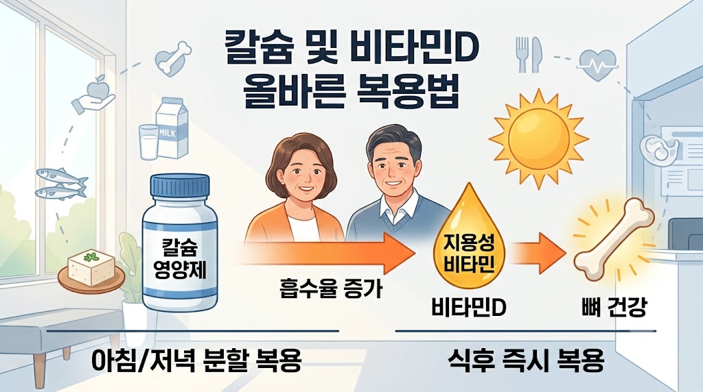 칼슘 및 비타민D 올바른 복용법