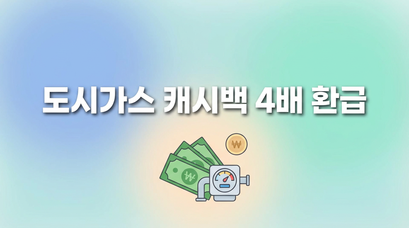 도시가스 캐시백 4배 환급 받는 법 총정리 (3월 31일 마감)