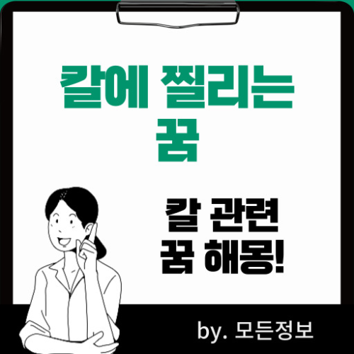 칼에 찔리는 꿈 찌르는 꿈 찔려 죽는 꿈