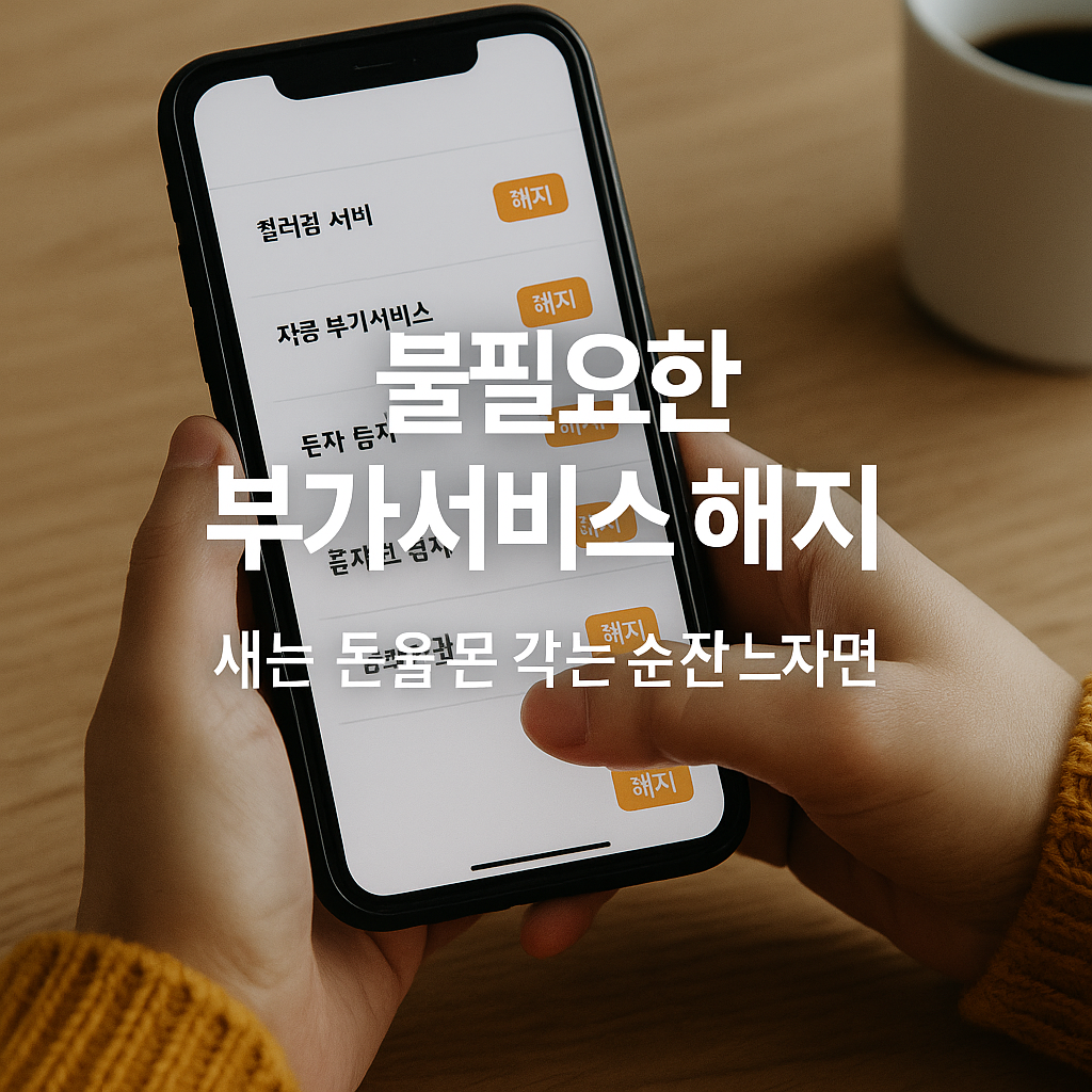 불필요한 부가서비스 해지 정보