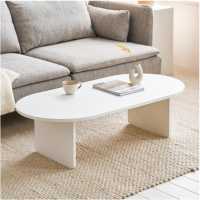 메종드꼼마 벤티 소파 거실테이블 1200, 화이트