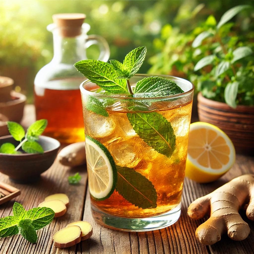 기름진 음식 후에 딱! 소화를 돕는 약재 아이스티