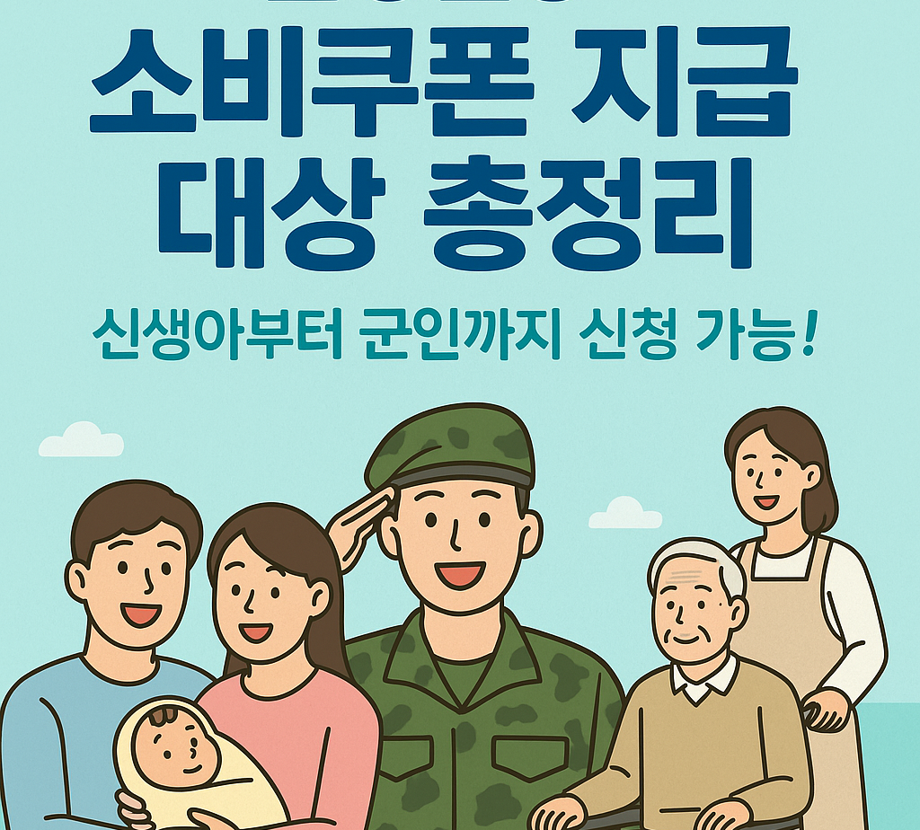 2025 민생회복 소비쿠폰 신청 대상 총정리