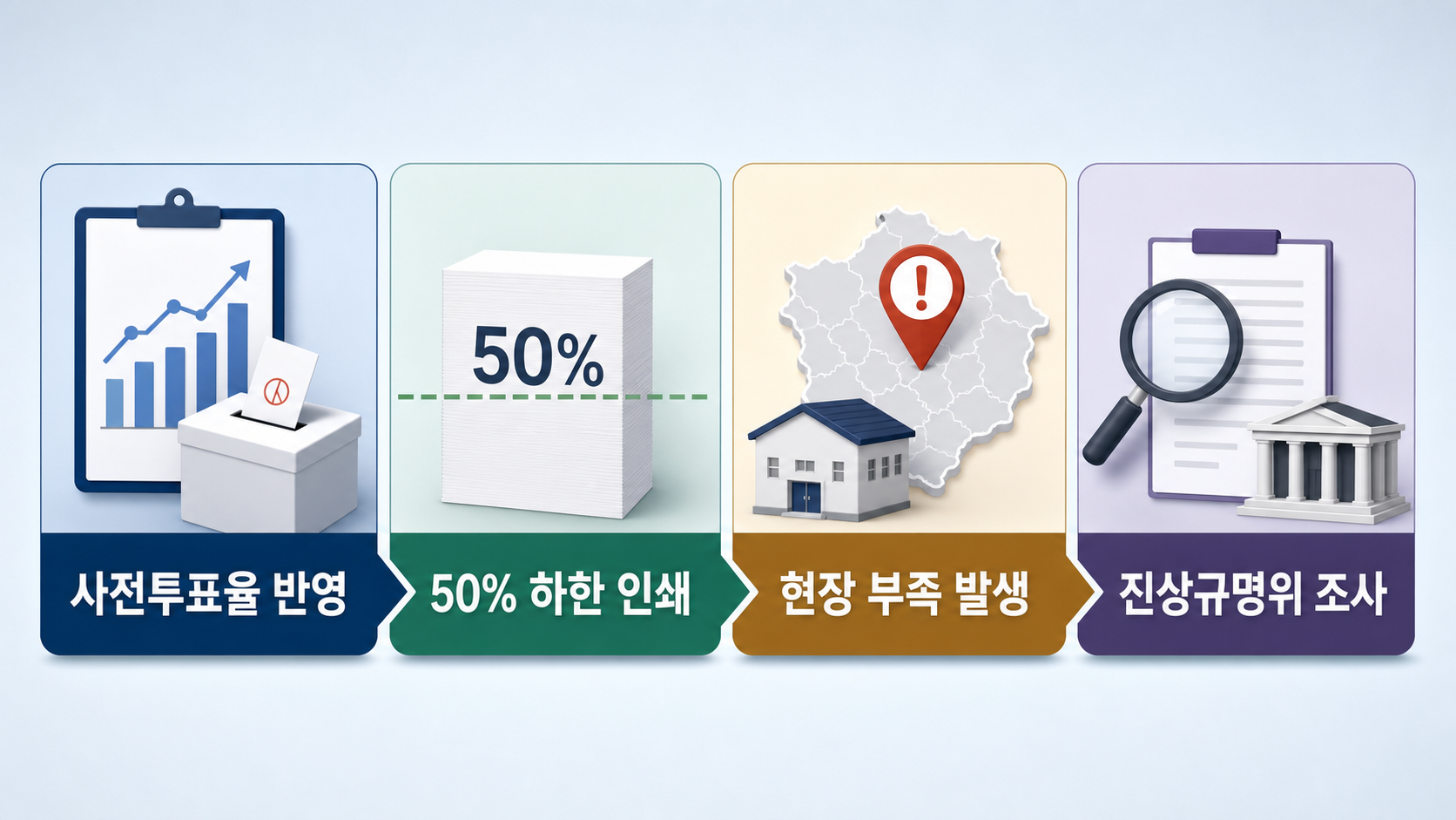 선관위가 밝힌 50% 하한 인쇄 이유와 진상규명위 설치 방침