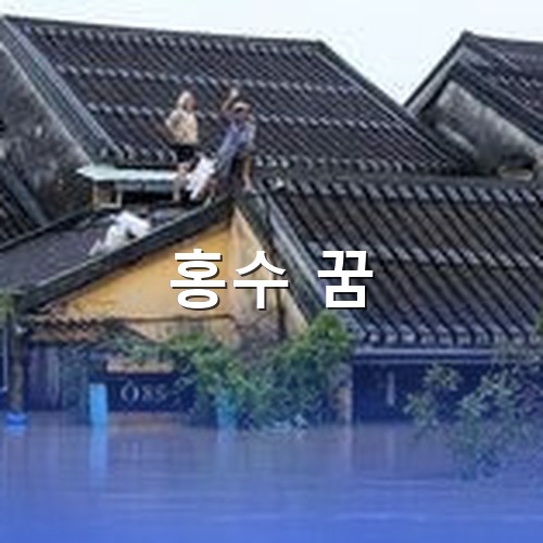 고풍스런-한옥이-홍수에-80%가-잠겨-지붕만-남겨놓은-모습