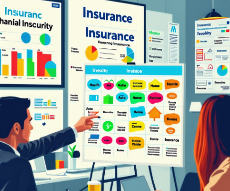 보험 관련 팁들을 보는 모습