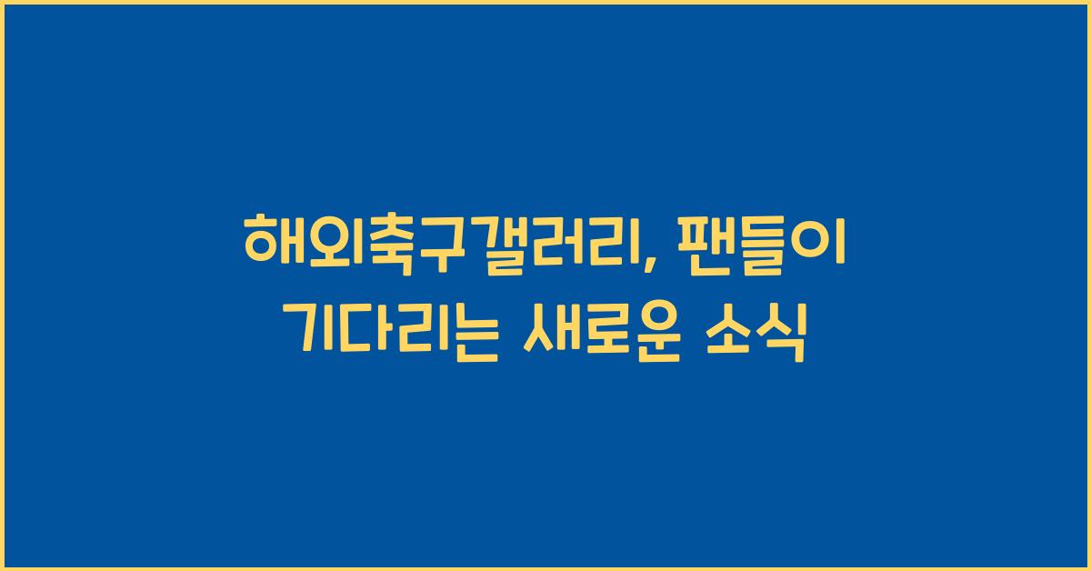 해외축구갤러리