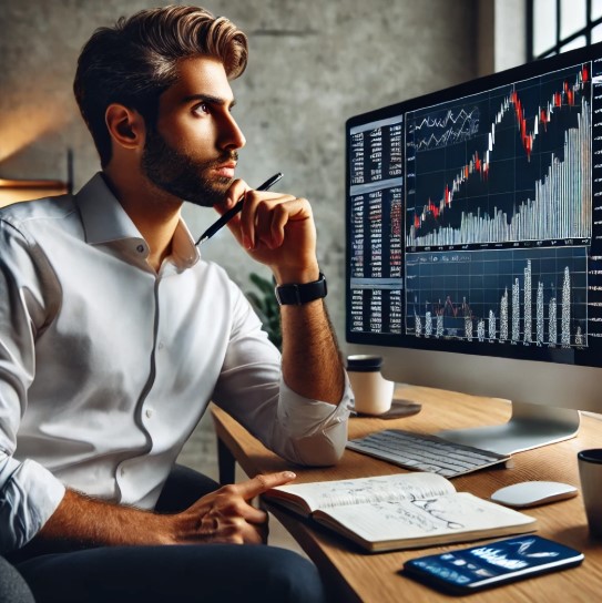 주식 종목을 고민중인 사진