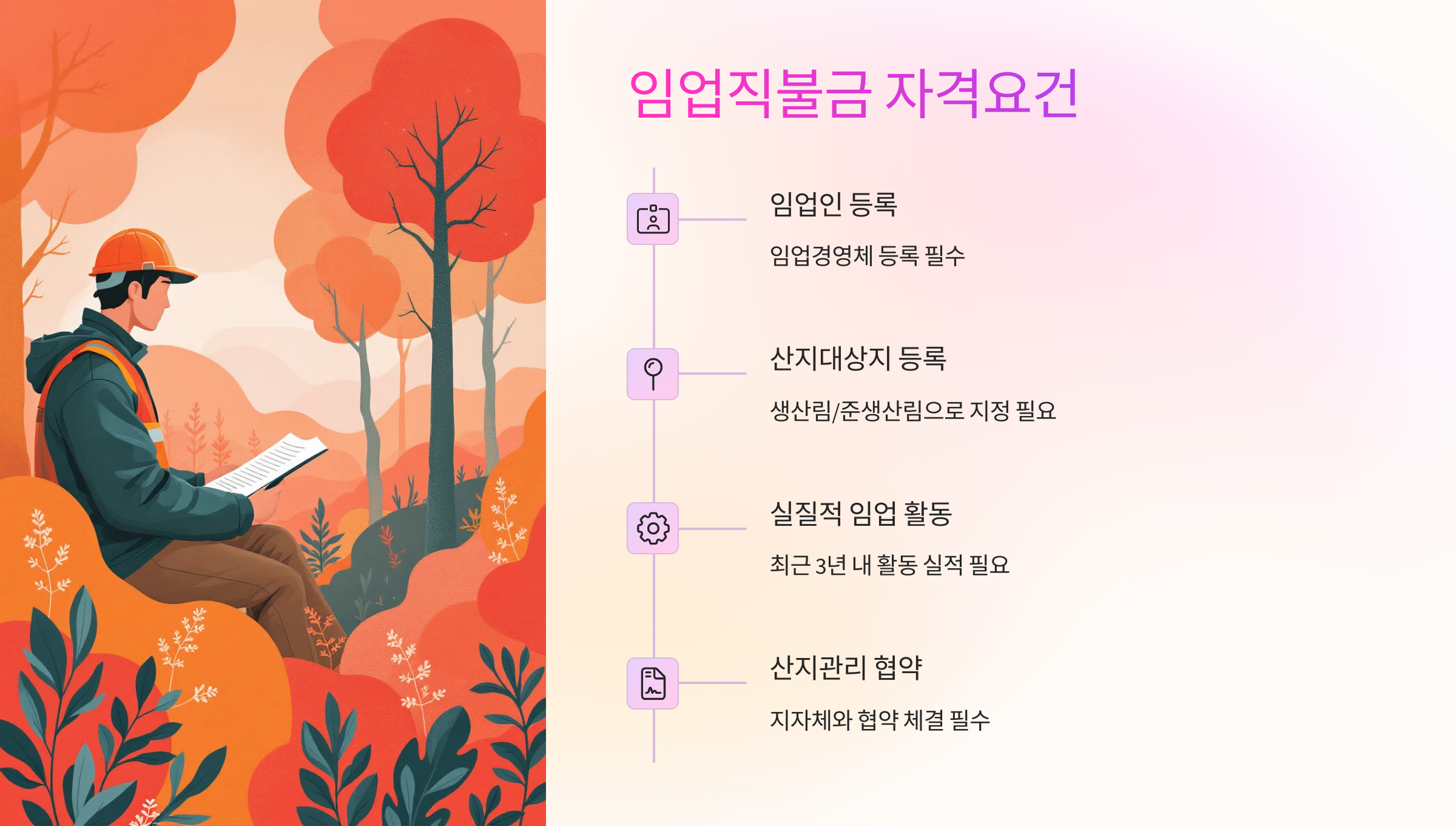 📌 임업직불금 자격요건