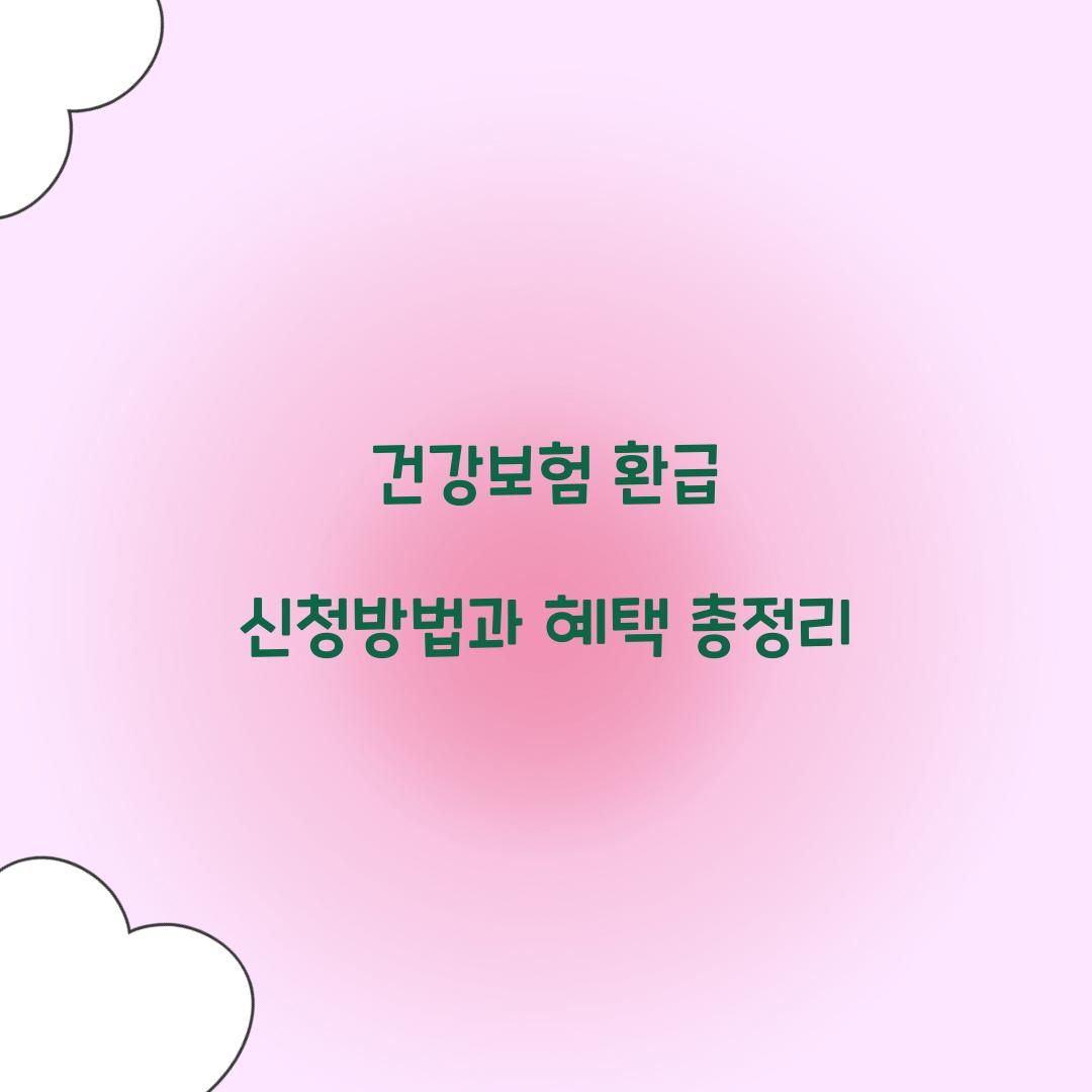 건강보험 환급