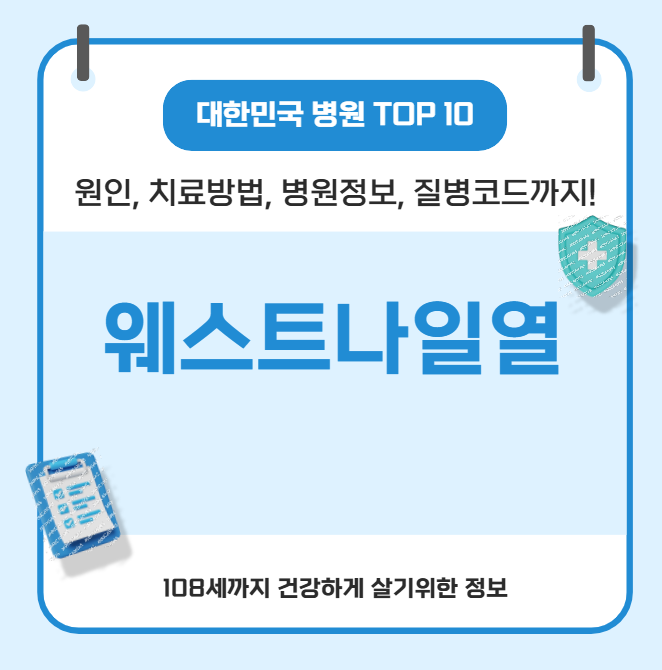 웨스트나일열의 모든 것(원인, 치료방법, 병원정보, 질병코드)